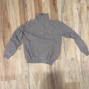 Men's Classic Gray Turtleneck Sweater